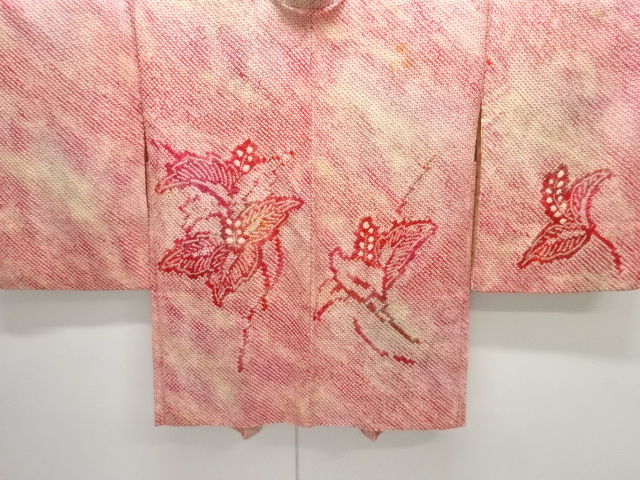 JAPANESE KIMONO / ANTIQUE HAORI / SILK / ALL SHIBORI / FLOWER